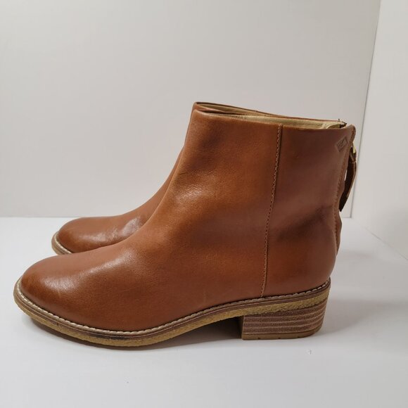 Sperry Maya Belle Leather Ankle Boot Booties Cognac Brown Size 6.5 - Picture 6 of 12